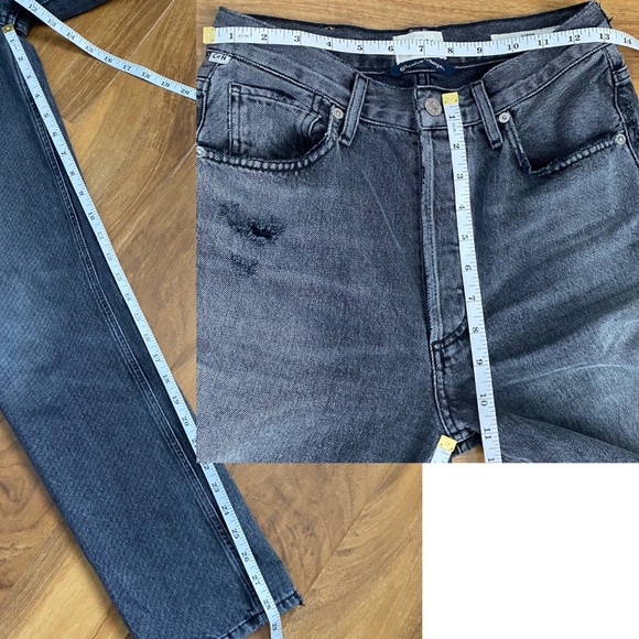 CITIZENS OF HUMANITY Sabine High Rise Straight Jeans Black Gray Premium Vintage - Picture 11 of 11